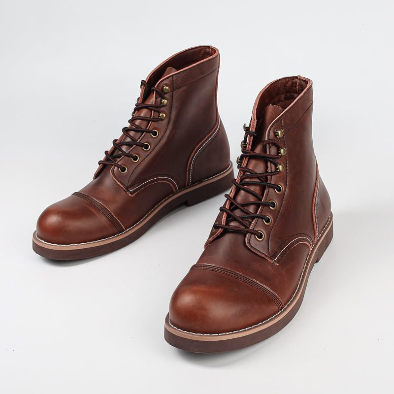 Men's Oil Wax Genuine Leather Army Boots - NANNING SIAM INTERNATIONAL ...
